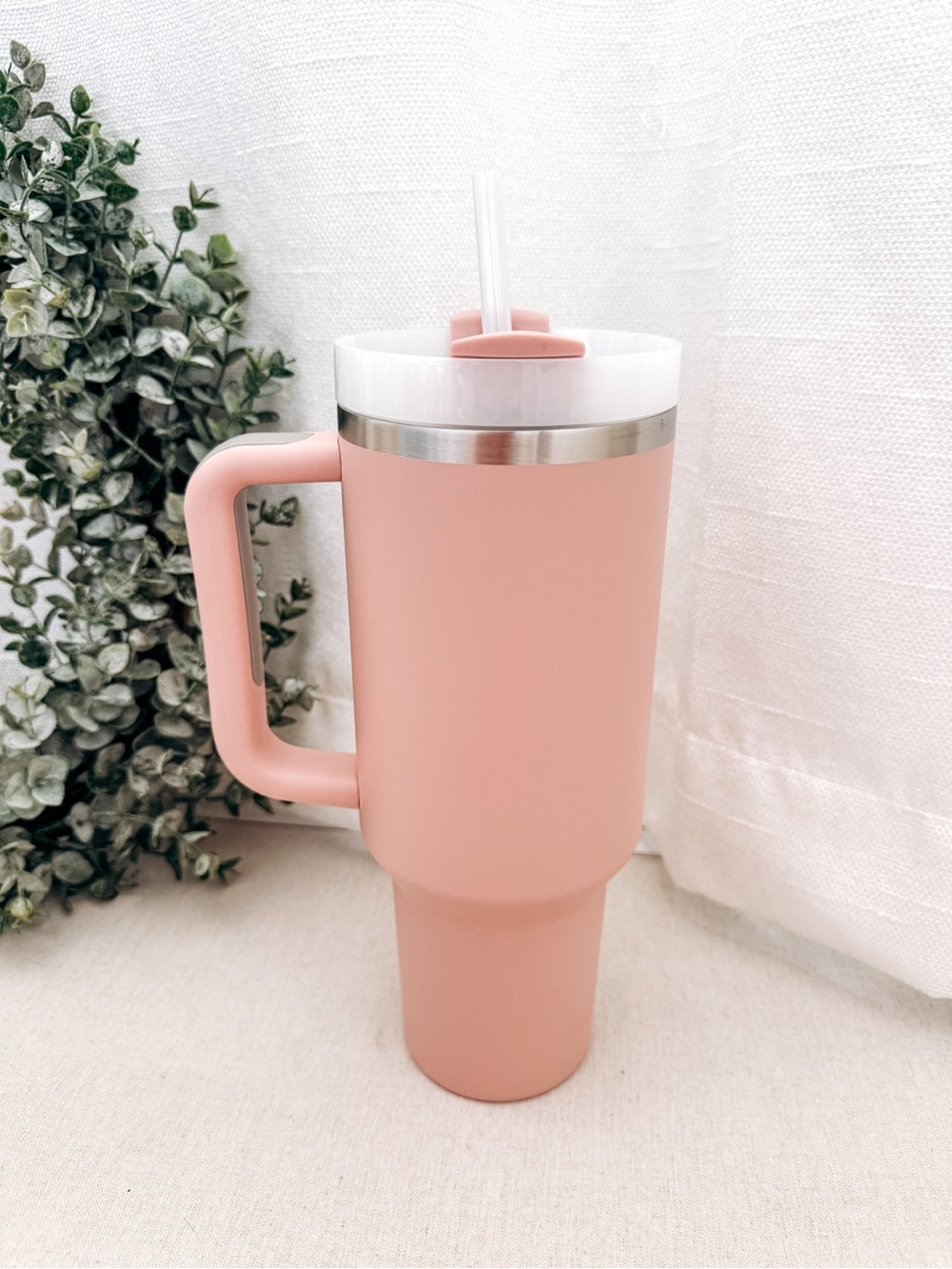 Stanley Quencher H2.0 FlowState 40 oz Tumbler Pink Handle Straw Cup - Picture 3 of 5
